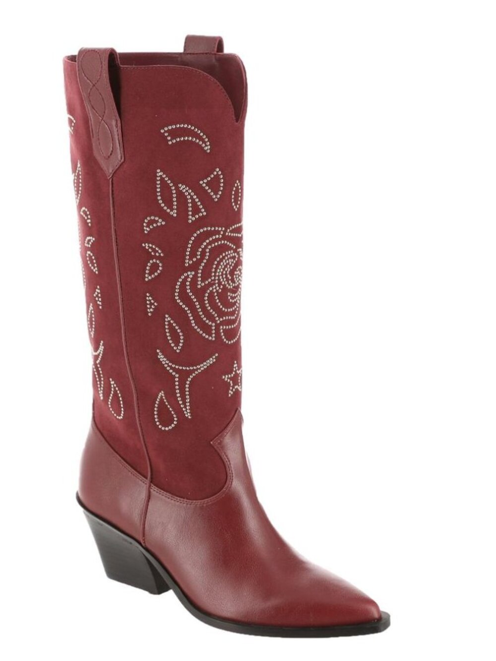 Jessica Simpson Western Cowgirl Boots Red & Gold Women's Size 6.5, New!